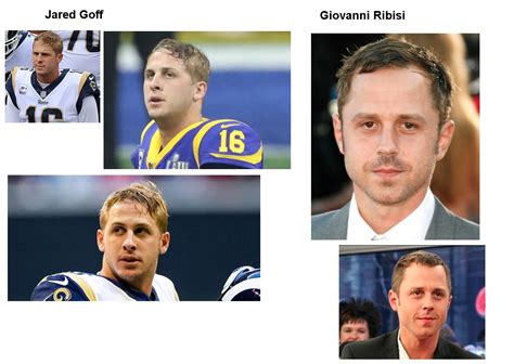 Giovanni ribisi and jared goff. Jared Goff looks like Ryan Gosling. Goff has been told that he looks like Gosling for a long time. ... Some compared Gosling to Alex Smith and Goff to the likes of Josh Lucas and Giovanni Ribisi. 