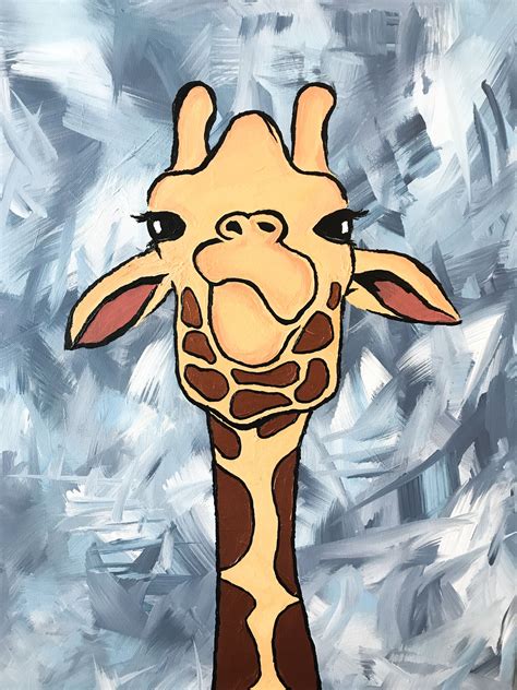 Giraffe Paintings Easy