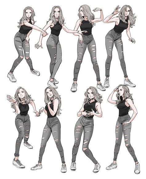 Girl Character Poses Reference