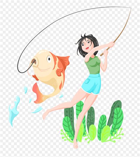 Girl Fishing png images PNGEgg