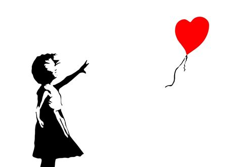 Girl and Red Balloon - Etsy