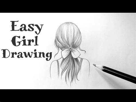 Girl drawing easy.  Everyone can create great looking drawings! Easy Chib...