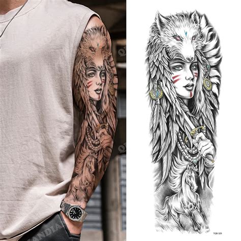 Girl in wolf headdress tattoo. Headdress tattoo, Tattoos, Skull tattoo