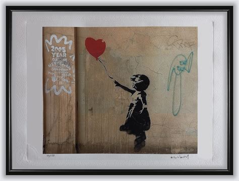 Girl with balloon message.  Trusted by 50+ brands.  Lithograph "Girl ...
