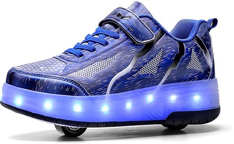 Girls Boys LED Light up Shoes with Wheels Kids Roller Skates …