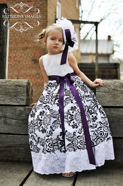 Girls Damask Dress - Etsy