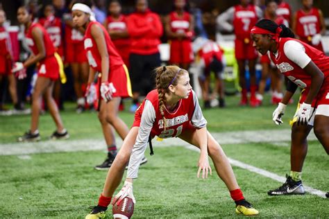 Girls flag football sights & sounds: ‘I’ll be calling plays against Steve Young and John Paye’