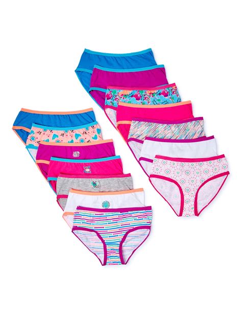 Girls hipster underwear.  Available in sizes small to large, these breathable, moisture-wickin...