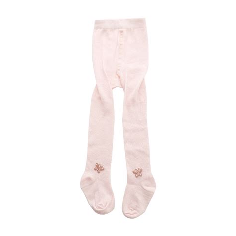 Girls hosiery.  Soft girls suspender tights in old rose with buttoned straps. ...