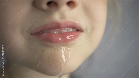 Girls lesbian spit drooling.  Medium close-up.  Welcome to r/LesbianSpitKissing, this...