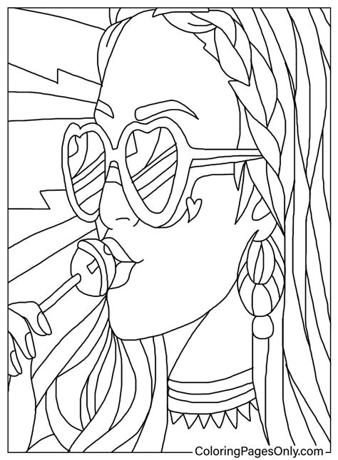 Girly Coloring Page