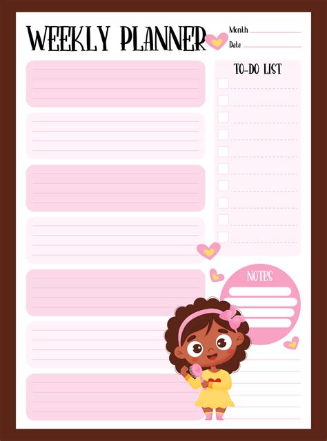 Girly Cute Checklist Template