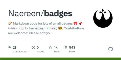 GitHub - Naereen/badges: Markdown code for lots of small badges …