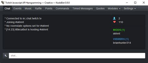 GitHub - Skhmt/koalabot: Bot for Twitch made with node-webkit.
