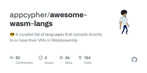 GitHub - appcypher/awesome-wasm-langs: 😎 A curated list of languages