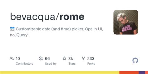 GitHub - bevacqua/rome: Customizable date (and time) picker.