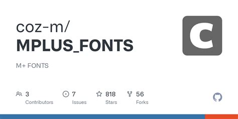 GitHub - coz-m/MPLUS_FONTS: M+ FONTS