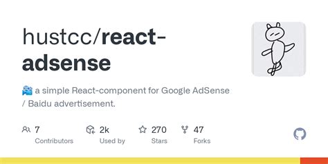 GitHub - hustcc/react-adsense: a simple React …