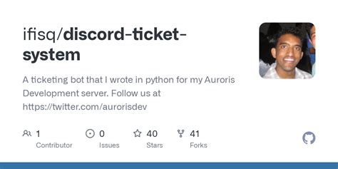 GitHub - ifisq/discord-ticket-system: A ticketing bot that I wrote …