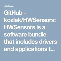 GitHub - kzlekk/HWSensors: HWSensors is a software bundle that …