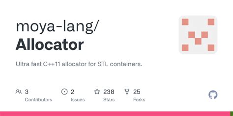 GitHub - moya-lang/Allocator: Ultra fast C++11 allocator for STL ...