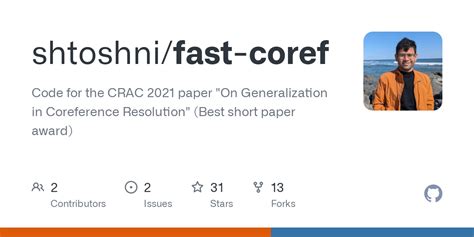 GitHub - shtoshni/fast-coref: Code for the CRAC 2024 paper "On ...