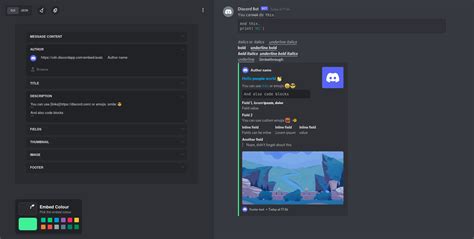 GitHub Glitchii/embedbuilder A Discord embed builder with both a GUI