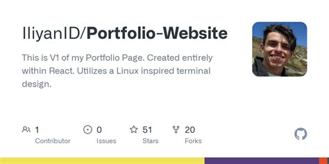 GitHub IliyanID/PortfolioWebsite This is V1 of my Portfolio Page