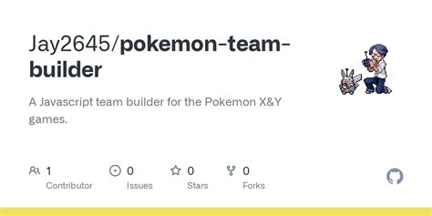 GitHub Jay2645/pokemonteambuilder A Javascript team builder for