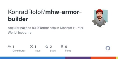 GitHub KonradRolof/mhwarmorbuilder Angular page to build armor