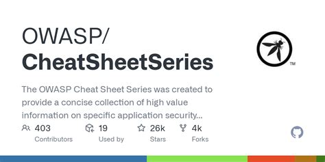 GitHub OWASP/CheatSheetSeries The OWASP Cheat Sheet Series was