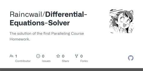 GitHub Raincwail/DifferentialEquationsSolver The solution of the
