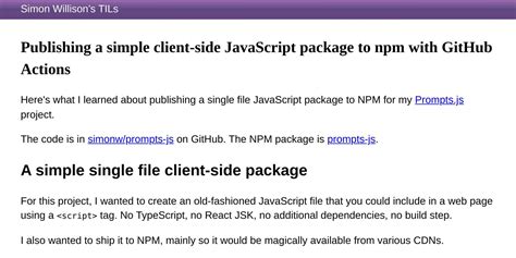 GitHub Simple, Clientside
