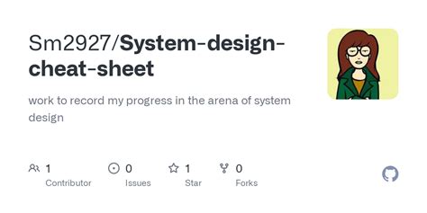 GitHub Sm2927/Systemdesigncheatsheet work to record my progress