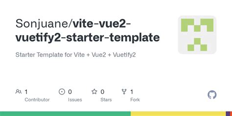 GitHub Sonjuane/vitevue2vuetify2startertemplate Starter Template