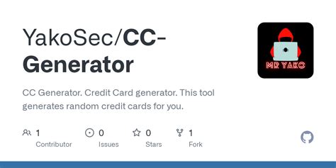 GitHub YakoSec/CCGenerator CC Generator. Credit Card generator