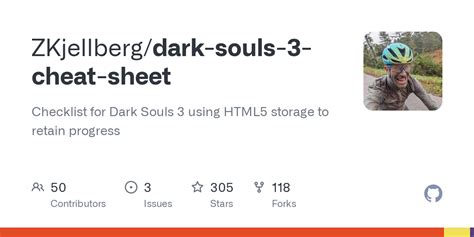 GitHub ZKjellberg/darksouls3cheatsheet Checklist for Dark Souls