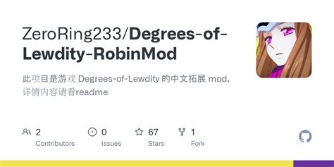 GitHub ZeroRing233/Degrees of Lewdity RobinMod: 此项目是游戏 Degrees of