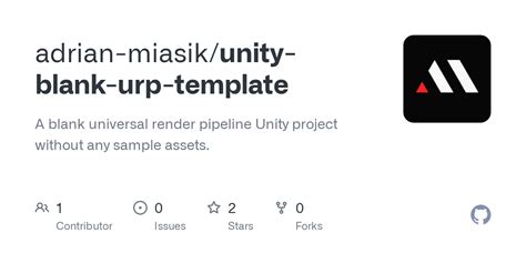 GitHub adrianmiasik/unityblankurptemplate A blank universal