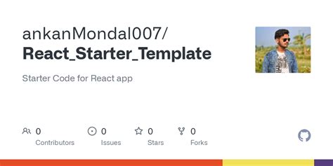 GitHub ankanMondal007/React_Starter_Template Starter Code for React app