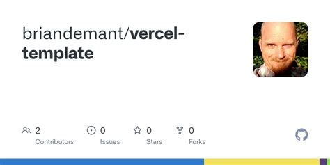 GitHub briandemant/vercel template