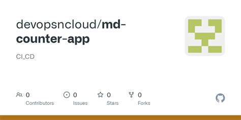 GitHub devopsncloud/mdcounterapp CI_CD