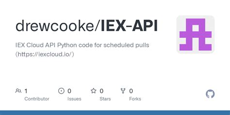 GitHub drewcooke/IEXAPI IEX Cloud API Python code for scheduled
