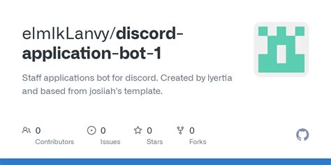GitHub elmlkLanvy/discordapplicationbot1 Staff applications bot