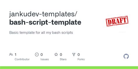 GitHub jankudevtemplates/bashscripttemplate Basic template for