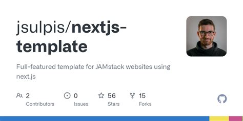 GitHub jsulpis/nextjstemplate Fullfeatured template for JAMstack