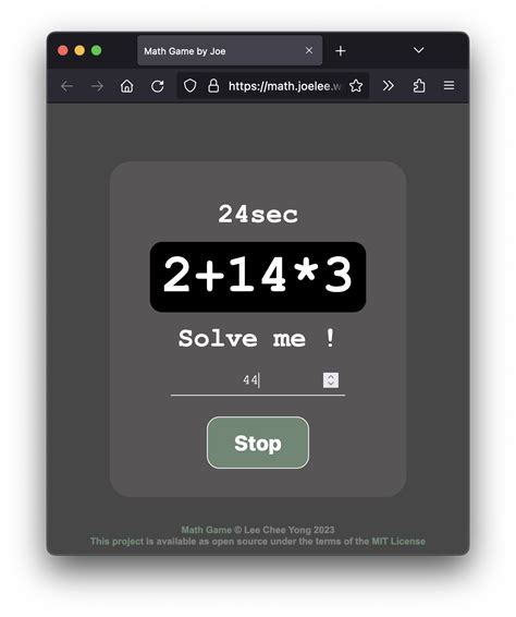 GitHub leecheeyong/mathgame A fun math game made using Svelte