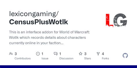 GitHub lexicongaming/CensusPlusWotlk This is an interface addon for