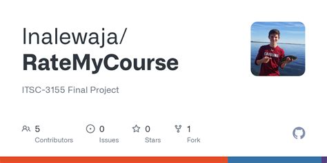 GitHub lnalewaja/RateMyCourse: ITSC 3155 Final Project