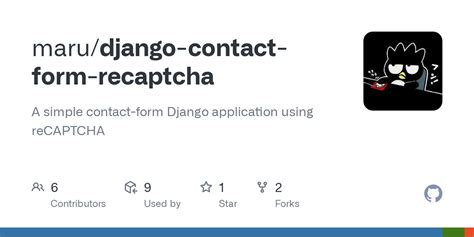 GitHub maru/djangocontactformrecaptcha A simple contactform